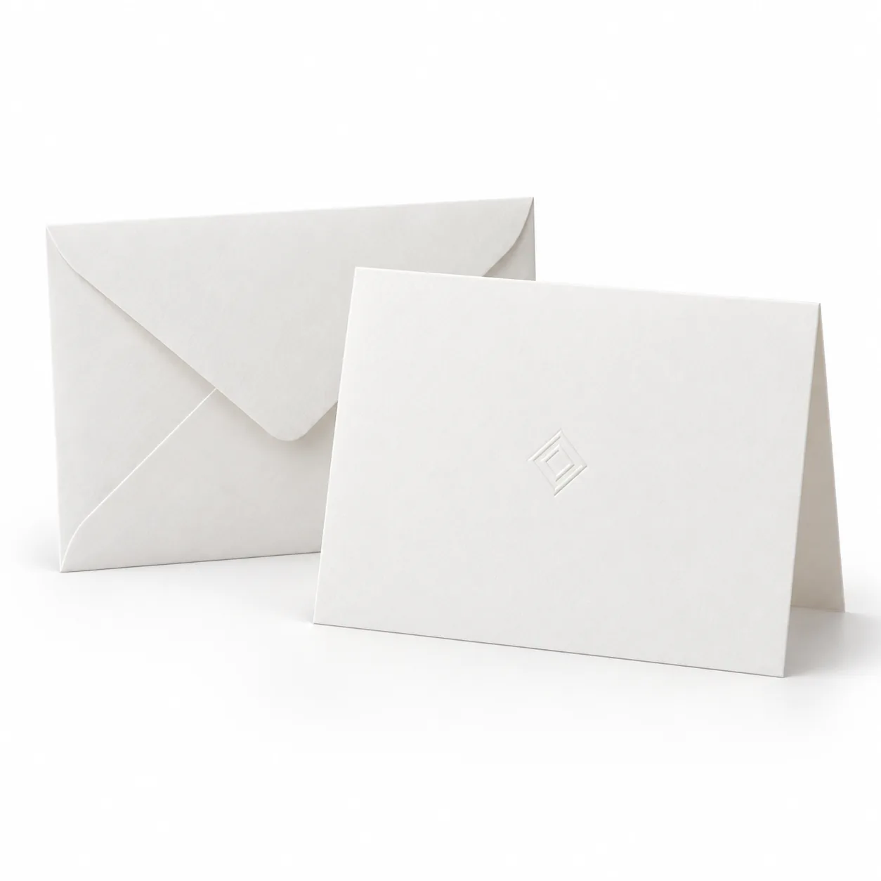 White invitation and envelope